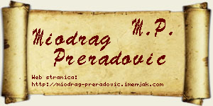 Miodrag Preradović vizit kartica
